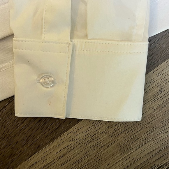 Athleta white mixed media long sleeve pullover Top Perforated Underarms Size M - Picture 9 of 11